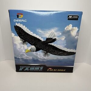 Deerc FX651 2 Ch RC Bald Eagle Airplane Toy 2.4 GHz RTF Brand New Open Box